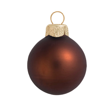 Matte Cocoa Brown Glass Ball Christmas Ornament 7